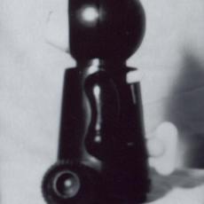 Ours mécanique, profil, tirage, sténopé, 1999.